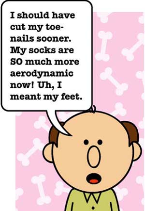 Petman trims his toenails