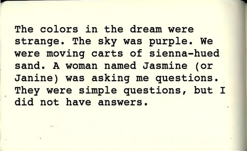 Dream text