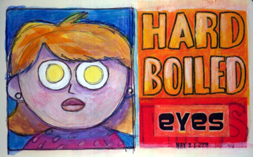 lady with egg eyes